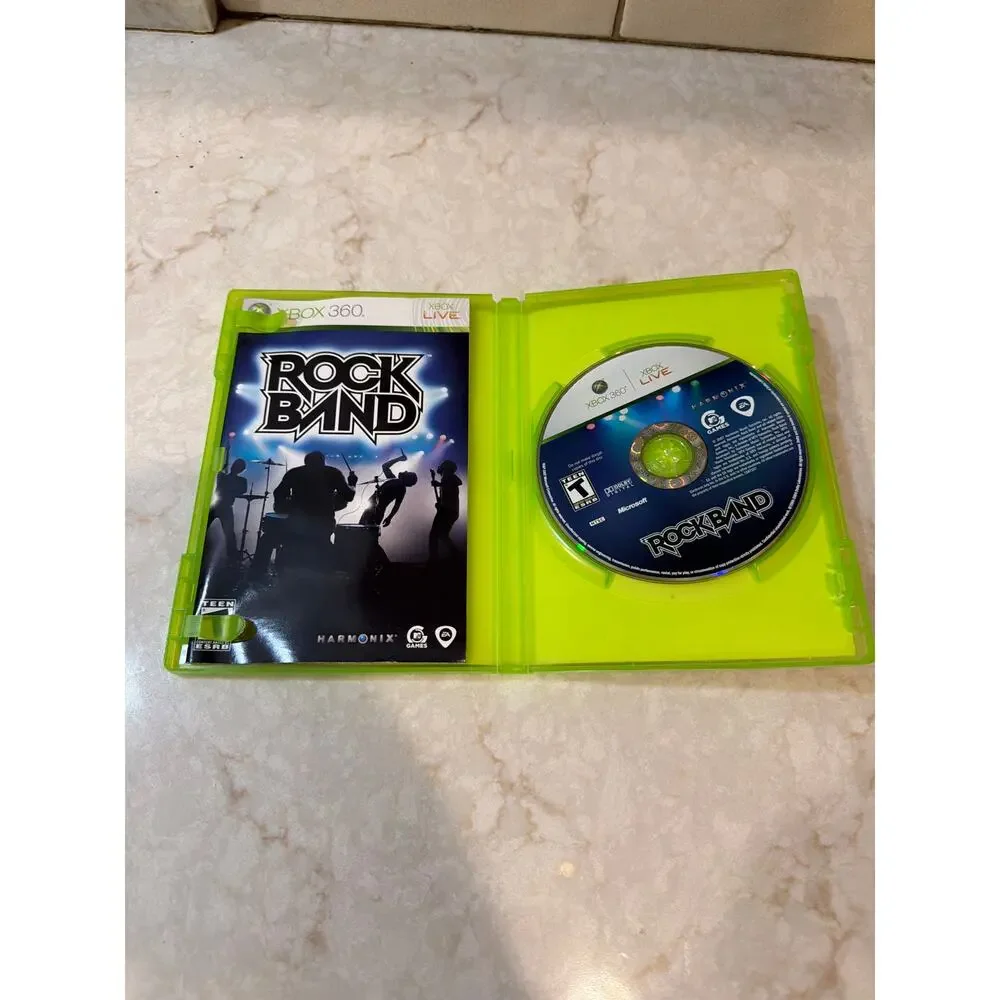 Rock Band (Microsoft Xbox 360, 2007) – Complete In Box (CIB) w/ Manual, Tested